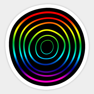 Rainbow Circles Design Sticker